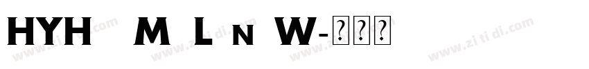 HYHuaMuLan W字体转换